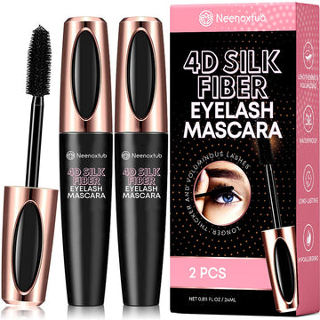 Neenoxtub front packaging showing two black mascara tubes and product name benefits