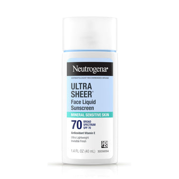 Neutrogena front tube showing SPF 70 and compact travel size benefit