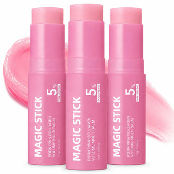 NEWUREHO pink balm front packaging showing compact glow stick benefit