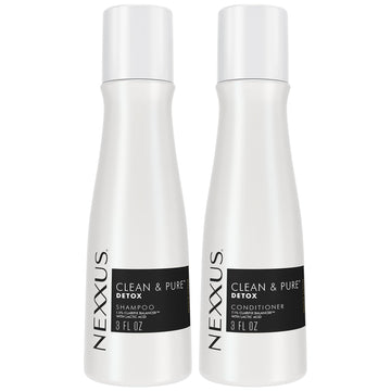 Nexxus front packaging showing travel shampoo and conditioner for gentle cleansing