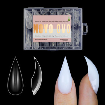 NOVO OVO front packaging showing 280-piece cat claw dual forms, clear kit benefit