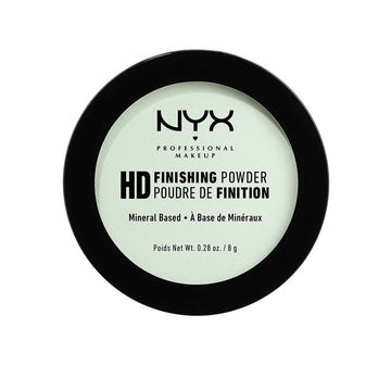 NYX PROFESSIONAL MAKEUP mint pressed powder front pan showing texture and portable size benefit