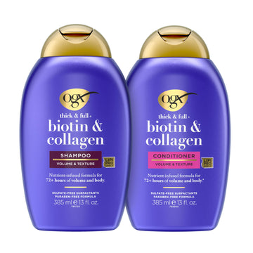 OGX front packaging showing volumizing shampoo and conditioner benefit