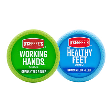 O'Keeffe's Working Hands jar front view showing label and travel convenience
