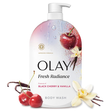 Olay bottle front view showing label and size, highlights long-lasting use