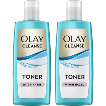 Olay front packaging of oil minimizing clean toner showing label and bottle benefit