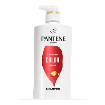 Pantene bottle front packaging showing label and bright color benefits