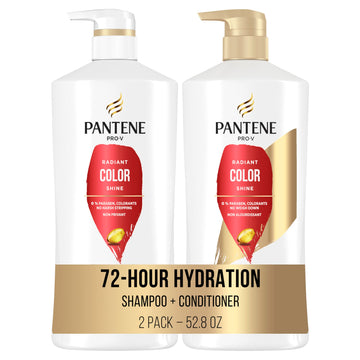 Pantene front packaging showing bottles and ampoule, clear brand and routine benefit