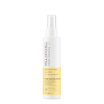 Paul Mitchell bottle front view showing clean beauty spray benefit: easy heat protection