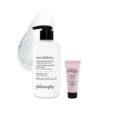 philosophy front packaging showing cleanser benefits and branding