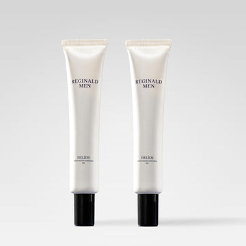 Reginald Men front packaging showing SPF 50+ for quick product recognition and confidence