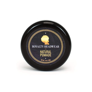 Royalty Headwear front jar showing label and 3.5oz size for easy identification