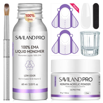 SAVILAND kit front packaging showing complete acrylic system and tools for easy use