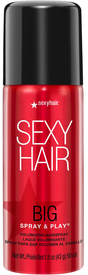 SexyHair travel-size can front view showing brand and volumizing benefit