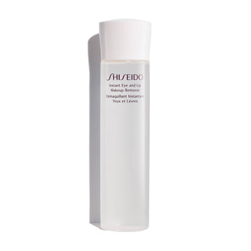 Shiseido bottle front view showing label and size, clear gentle remover