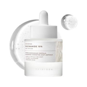 SKIN1004 front packaging of niacinamide ampoule showing bottle and label, highlights clean design and potency
