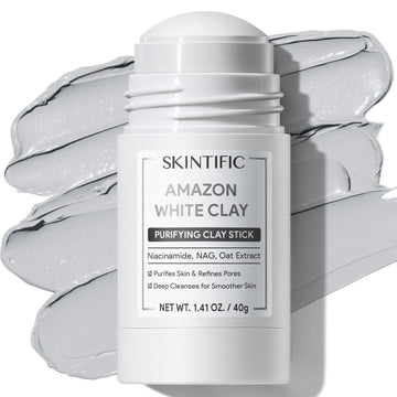 SKINTIFIC front view of clay mask stick showing compact packaging and convenience