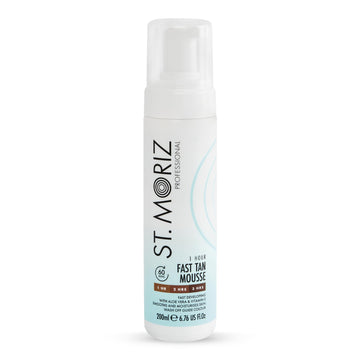 St Moriz front bottle showing mousse and guide tint benefit
