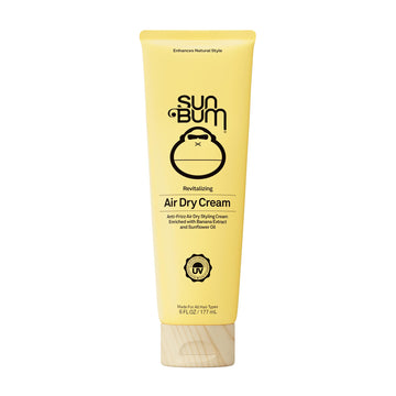 Sun Bum front packaging showing 6 fl oz and product name smoothing frizz