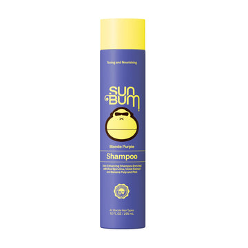 Sun Bum front bottle showing label and 10 oz size, brightening benefits