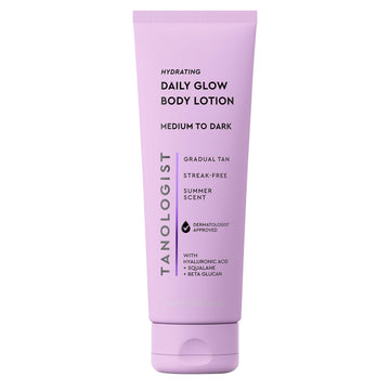 Tanologist front packaging showing medium/dark shade and benefits