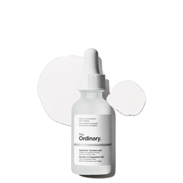 The Ordinary bottle front view showing label and benefit for smoother-looking skin