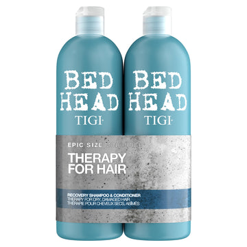 TIGI Bed Head front packaging shows large 750ml bottles and long-lasting value