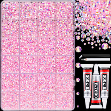 TINKRSTUFF 24-grid box showing organized rhinestone sizes and quick selection