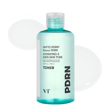 VT COSMETICS front bottle showing label and size benefit: clear hydrating toner