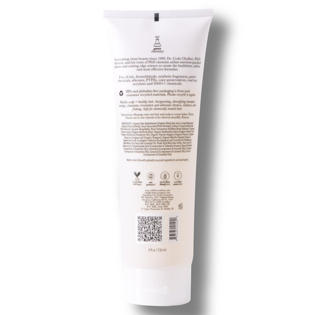 100% PURE burdock neem nettle botanical ingredients highlighting purity