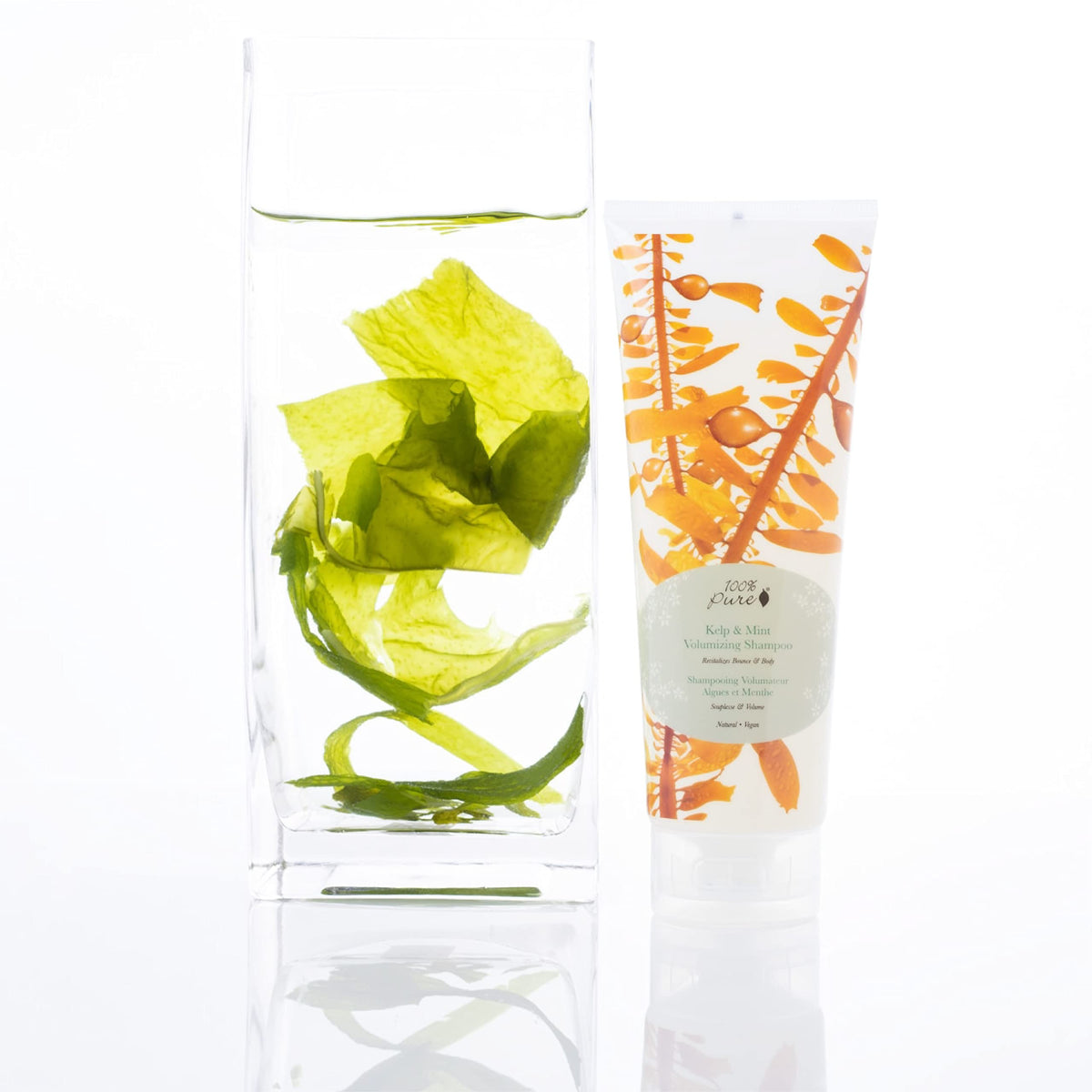 100% PURE kelp extract close-up highlighting natural thickening agent