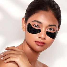 111SKIN open sachet with one hydrogel patch visible and benefits