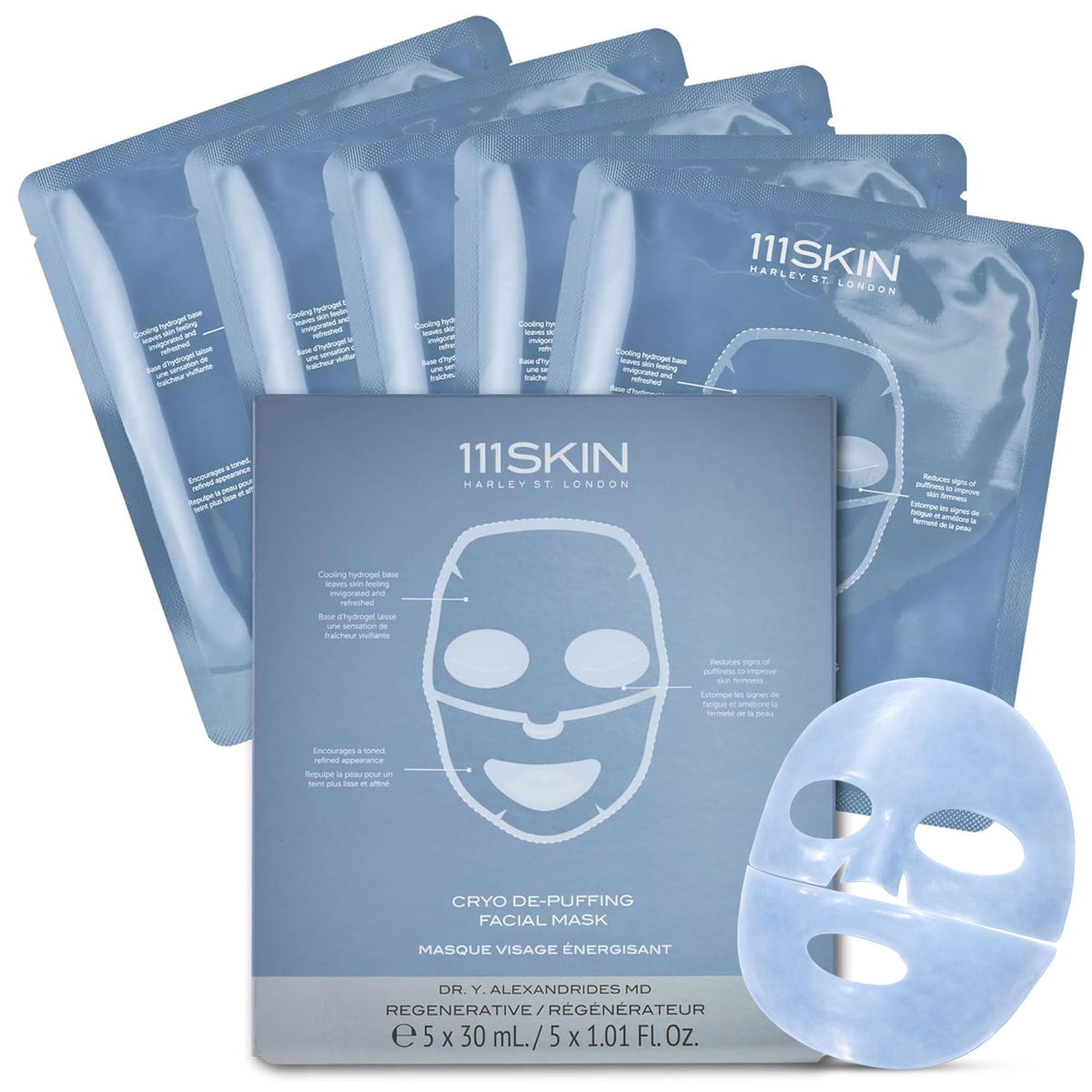 111SKIN front packaging showing product and benefits