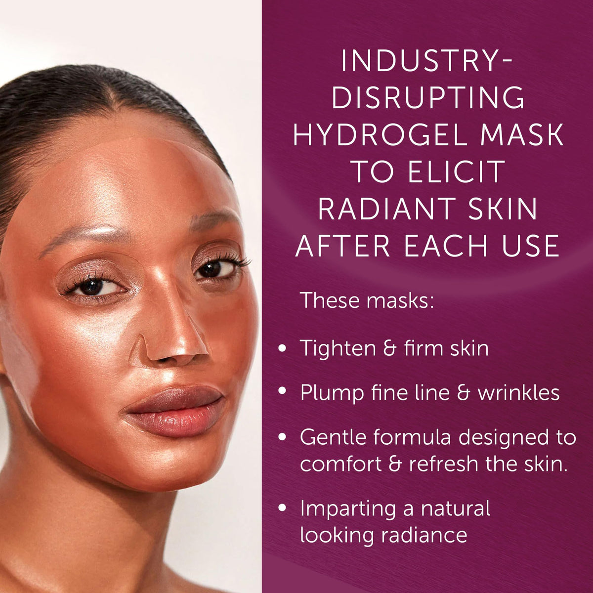 111SKIN mask applied on model demonstrating smooth, even coverage