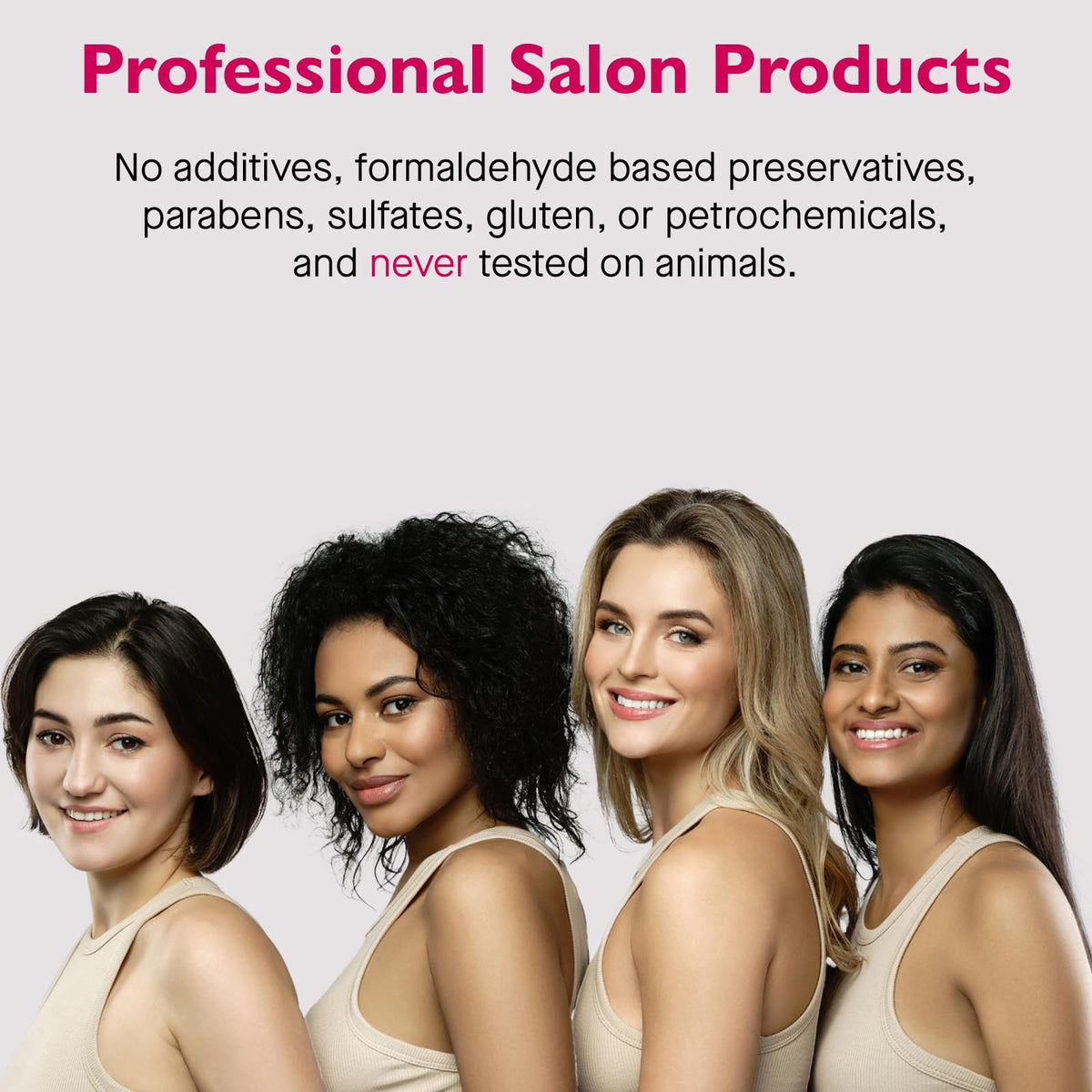 12 Benefits in bathroom setting illustrating everyday salon-quality routine benefit