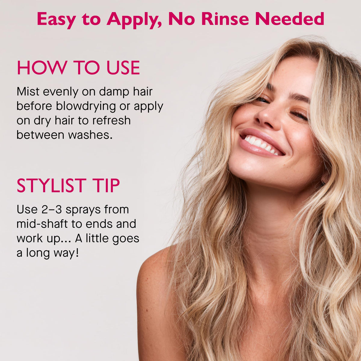 12 Benefits before-and-after hair comparison showing smoother, shinier finished look