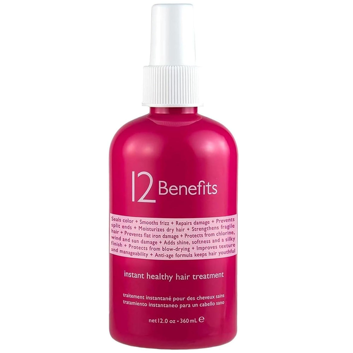 12 Benefits front packaging showing bottle and label for quick identification and benefit