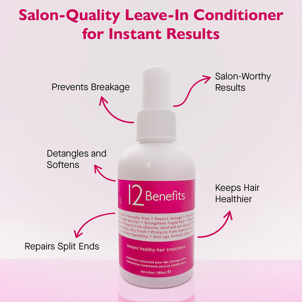 12 Benefits silk protein ingredient close-up highlighting softness and shine benefits