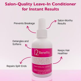 12 Benefits silk protein ingredient close-up highlighting softness and shine benefits