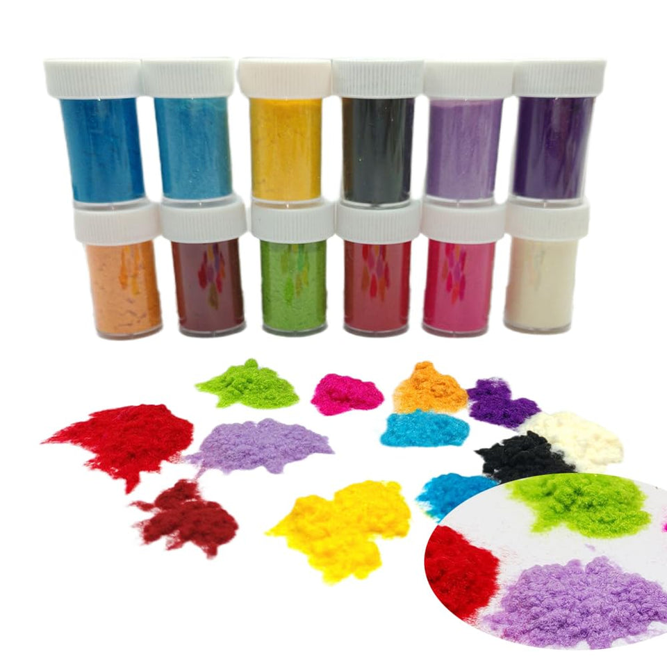 12Colors front view of 12 jars showing vibrant shades and manicure variety
