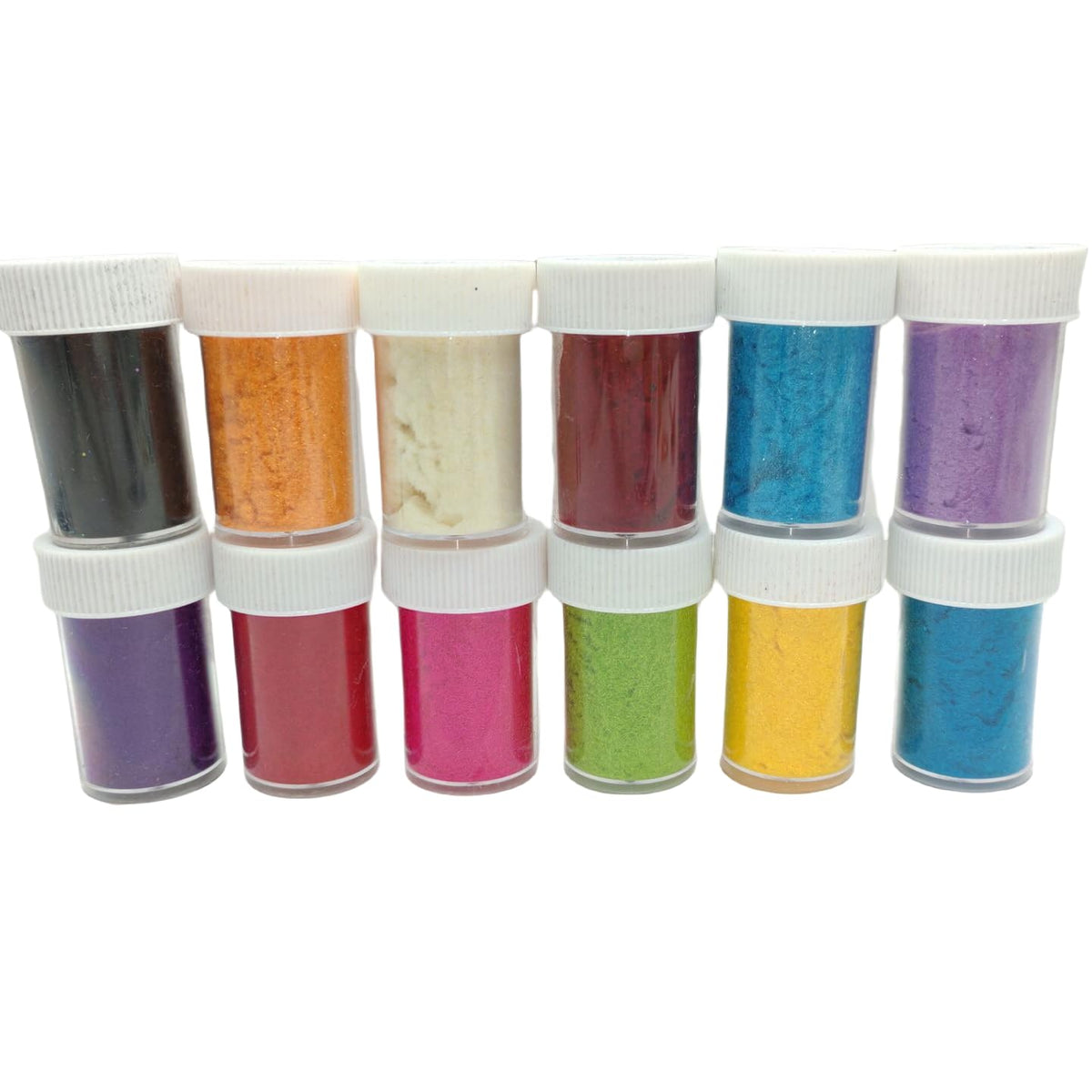 12Colors screw-top lid detail keeping fibers secure and spill-free