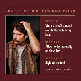 18.21 Man Made cream on hands demonstrating easy application and control benefit