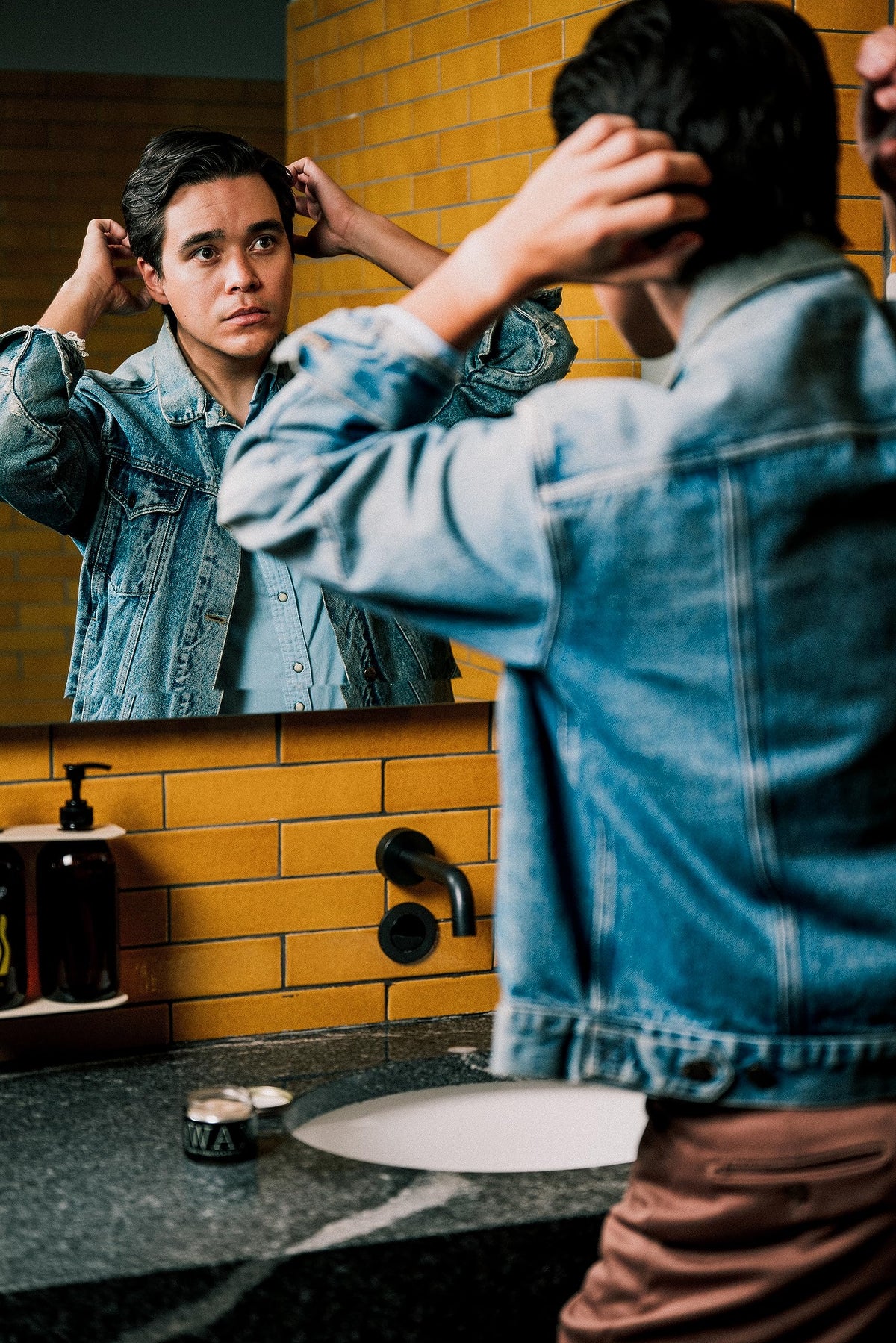 18.21 Man Made label detail focusing on scent name and paraben-free benefit