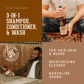 18.21 Man Made back label closeup highlighting ingredients and usage benefit