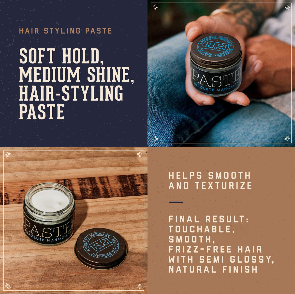 18.21 Man Made open jar close-up revealing soft paste texture and ease of use
