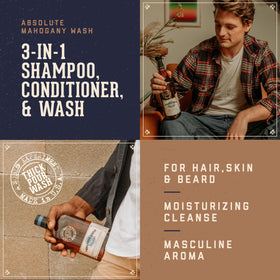 18.21 Man Made pouring wash in shower to show easy one-bottle use