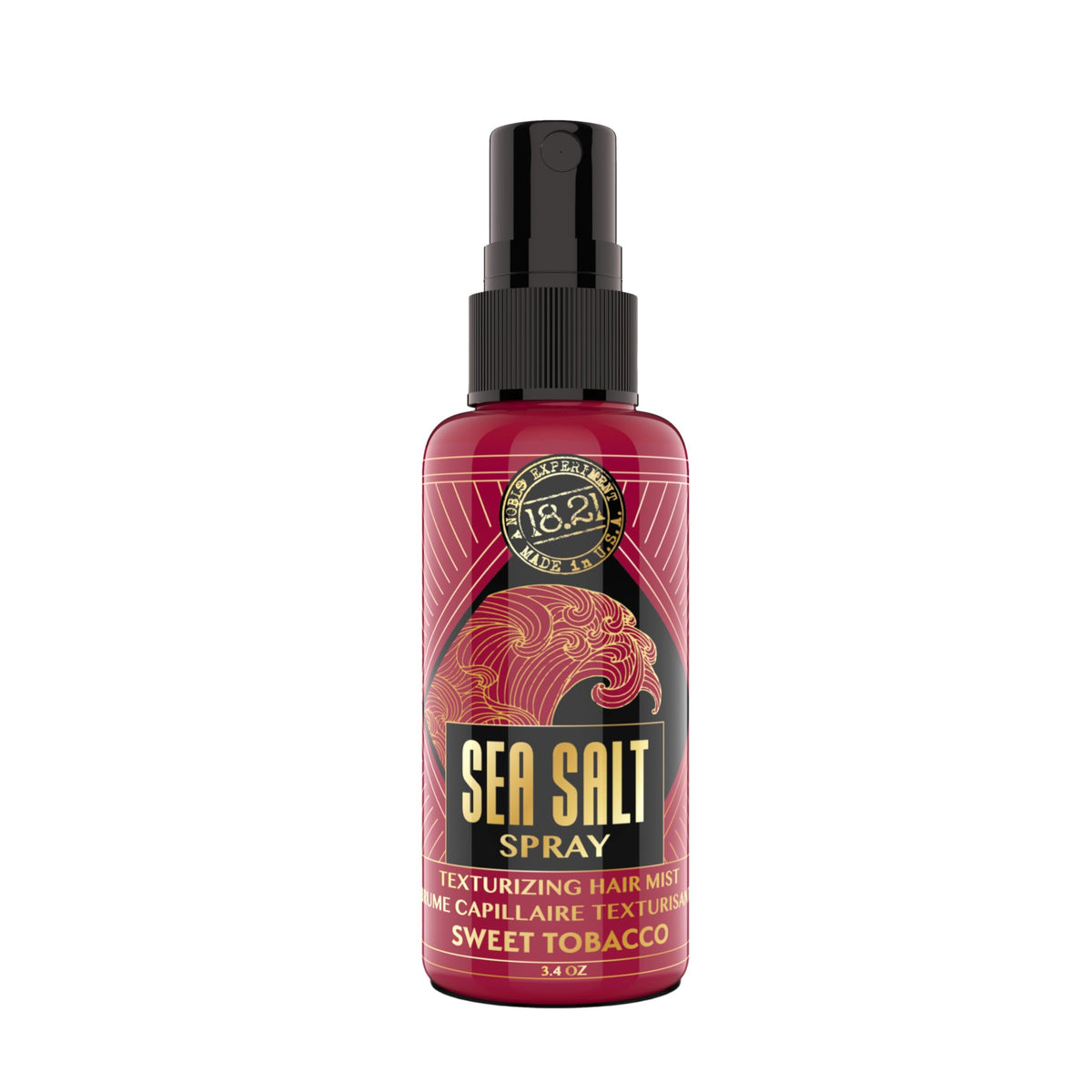 18.21 Man Made sea salt spray front bottle view showing product and volume benefit