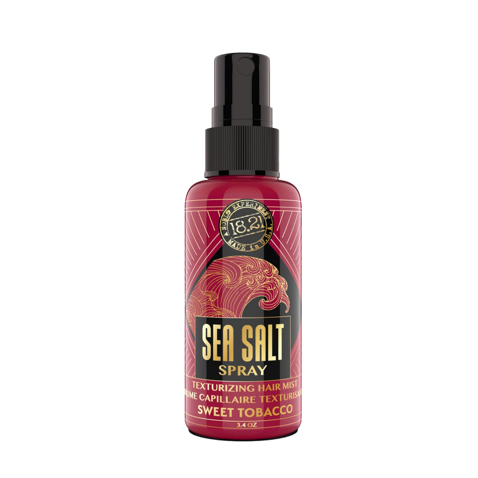 18.21 Man Made sea salt spray front bottle view showing product and volume benefit