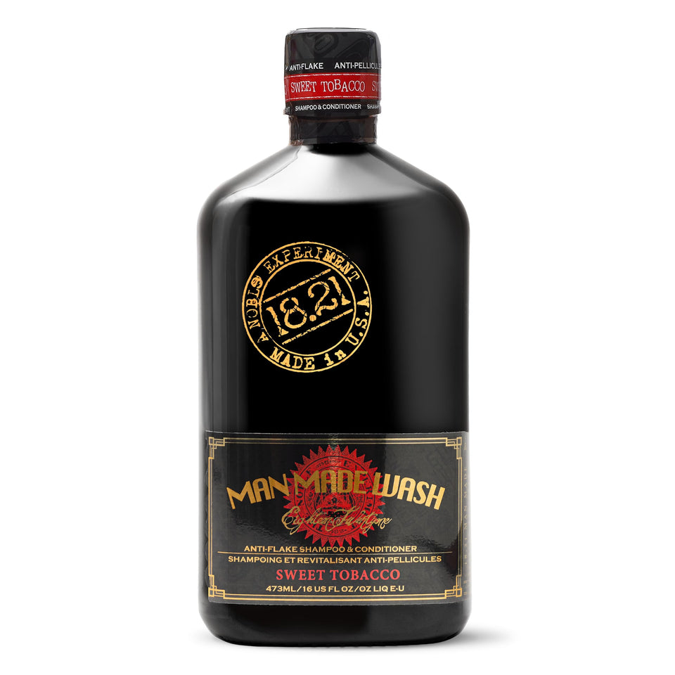 18.21 Man Made front packaging showing bottle and brand appeal