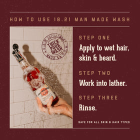 18.21 Man Made in-shower use showing full-body lather for quick streamlined grooming